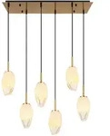 Globo H&auml;ngeleuchte, Klar, Opal, Messing, Metall, Glas, 24x120x72 cm, Lampen &