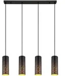 Globo H&auml;ngeleuchte, Schwarz, Gold, Metall, 10x150x80 cm, Lampen & Leuchten,