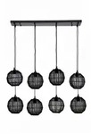 Globo H&auml;ngeleuchte, Schwarz, Metall, 24x140x94 cm, h&ouml;henverstellbar, Lampen &
