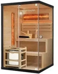 Artsauna Sauna, Schwarz, Holz, 120x200x120 cm, Freizeit, Wellness, Sauna