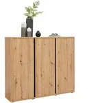 Xora Schuhschrank, Eiche, Holzwerkstoff, 18 F&auml;cher, 145x120x34 cm,...
