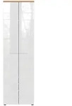 Germania Garderobenschrank, Eiche, Wei&szlig;, Holzwerkstoff, 5 F&auml;cher, 60x200x41 cm,