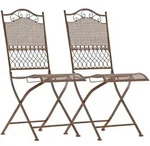 CLP Gartenstuhl, Braun, Metall, 41x91x50 cm, Gartenm&ouml;bel, Gartenst&uuml;hle,