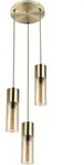 Globo H&auml;ngeleuchte Annika, Messing, Metall, Glas, Textil, 150 cm, Lampen & Leuchten,