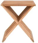 ebuy24 Hocker, Teak, Holzwerkstoff, 40x45x35 cm, Esszimmer, St&uuml;hle,