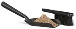 Relaxdays Kehrgarnitur, Schwarz, Metall, Holz, Kunststoff, 13x13x41 cm,