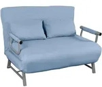 Mid.you Schlafsofa, Blau, Textil, 2-Sitzer, F&uuml;llung: Schaumstoff, 127x95x78 cm,