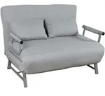 Mid.you Schlafsofa, Grau, Textil, 2-Sitzer, F&uuml;llung: Schaumstoff, 127x95x78 cm,