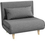 Homcom Einzelsofa, Grau, Holz, Nachbildung,Tanne, 1-Sitzer, F&uuml;llung: