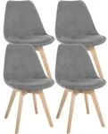 CLP Stuhl, Grau, Holz, 49x83x50 cm, Esszimmer, St&uuml;hle, Esszimmerst&uuml;hle,