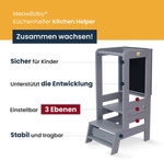 MeowBaby Lernturm, Wei&szlig;, Natur, Holz, 39x90x90 cm, Babym&ouml;bel, Hochst&uuml;hle &