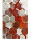 Esprit Webteppich Esp-21627-112, Rot, Dunkelrot, Weinrot, Rotbraun, Textil, Graphik,