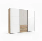 P & B Schwebet&uuml;renschrank Wimex Magic, Wei&szlig;, Eiche, Glas, Holzwerkstoff, 7...