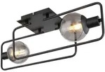 Globo Deckenleuchte, Schwarz, Metall, Glas, 23x19x61 cm, Lampen & Leuchten,