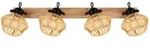 Globo Strahler, Natur, Schwarz, Dunkelbraun, Metall, Naturmaterialien, 16x25x80...