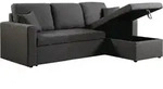 Habitat Garten Ecksofa, Dunkelgrau, Textil, 221x145 cm, Wohnzimmer, Sofas &...