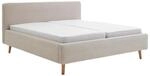 Xora Polsterbett, Beige, Holz, Esche,Birke, Buche, massiv, 180x200 cm, Reach,