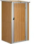 vidaXL Gartenhaus, Braun, Metall, 118.5x209.5x97 cm, Aufbewahrung &...