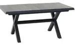 Siena Garden Gartentisch, Anthrazit, Graubraun, Metall, rechteckig, eckig, X-Form,
