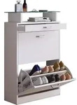 Mid.you Schuhkipper, Wei&szlig;, Holzwerkstoff, 59x91x22 cm, Garderobe, Schuhaufbewahrung,