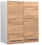 Vicco H&auml;ngeschrank, Honigeiche, Wei&szlig;, Holzwerkstoff, 2 F&auml;cher, Rechteckig,