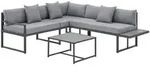 Juskys Loungegarnitur, Grau, Metall, Loungem&ouml;bel, Gartenlounge-Sets
