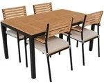 Juskys Gartengarnitur, Braun, Holz, 9, Gartenm&ouml;bel, Gartenm&ouml;bel-Sets