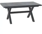 Siena Garden Gartentisch, Anthrazit, Schiefer, Metall, rechteckig, eckig, X-Form,