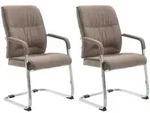 CLP Schwingstuhl, Taupe, Metall, 58x102x65 cm, Esszimmer, St&uuml;hle,...