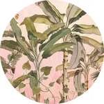 Xora Fototapete, Gr&uuml;n, Rosa, Papier, Tapeten & Wandverkleidungen, Fototapeten