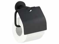 Wenko Toilettenpapierhalter Bosio Black, Schwarz, Metall, 15x13.5x7 cm,
