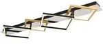 Globo Led-Deckenleuchte, Opal, Schwarz, Gold, Metall, Kunststoff,