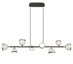 Globo Led-H&auml;ngeleuchte, Titan, Chrom, Klar, Kunststoff, Metall, 24x120x109 cm,