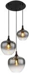 Globo H&auml;ngeleuchte, Schwarz, Metall, Glas, 120 cm, Lampen & Leuchten,