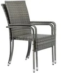 Juskys Gartenst&uuml;hle, Grau, Kunststoff, 50x90x50 cm, Gartenm&ouml;bel, Gartenst&uuml;hle,