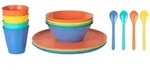 Camping-Geschirrset, Mehrfarbig, Kunststoff, 1x1x1 cm, Essen & Trinken, Geschirr,
