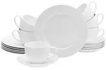 Creatable Kaffeeservice Barcelona, Wei&szlig;, Keramik, 18-teilig, 250 ml,250 ml, Essen &