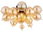 Globo Deckenleuchte, Schwarz, Gold, Metall, Glas, 28 cm, CE, Lampen & Leuchten,