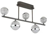 Globo Led-Deckenleuchte, Titan, Chrom, Klar, Metall, Kunststoff, 11x37x65 cm, CE,