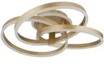 Globo Led-Deckenleuchte Herwig, Opal, Gold, Metall, Kunststoff, 57.5x20x60 cm, CE,