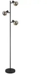 Globo Stehleuchte, Schwarz, Glas, 154 cm, Fu&szlig;schalter, Lampen & Leuchten,