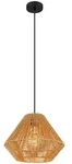 Globo H&auml;ngeleuchte Houdini, Natur, Schwarz, Metall, Kunststoff, Naturmaterialien,