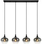 Globo H&auml;ngeleuchte Maxy, Schwarz, Metall, Glas, 18x120x100 cm, Lampen &...