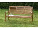 Gardenson Gartenbank Paraiba, Akazie, Holz, Akazie, massiv, 3-Sitzer, 161x92x62 cm,