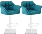 CLP Barhocker, T&uuml;rkis, Metall, 64x88x45 cm, Esszimmer, Barm&ouml;bel, Barhocker