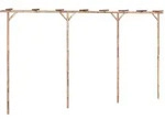 vidaXL Pergola, Braun, Naturmaterialien, Rechteckig, 385x205x40 cm, Sonnen- &