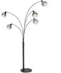 Globo Bogenleuchte, Schwarz, Glas, 110x208x98 cm, mit Schalter, Lampen & Leuchten,