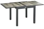 Outsunny Gartentisch,, Beige, Grau, Kunststoff, Metall, 80x75x160 cm, Gartenm&ouml;bel,