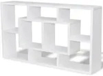 vidaXL Wandregal, Wei&szlig;, Holz, Strukturbuche, Rechteckig, 85x47.5x16 cm, Wohnzimmer,