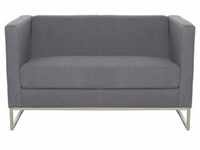 Mid.you 2-Sitzer-Sofa, Dunkelgrau, Textil, 122x71x72 cm, Rücken echt, Wohnzimmer,